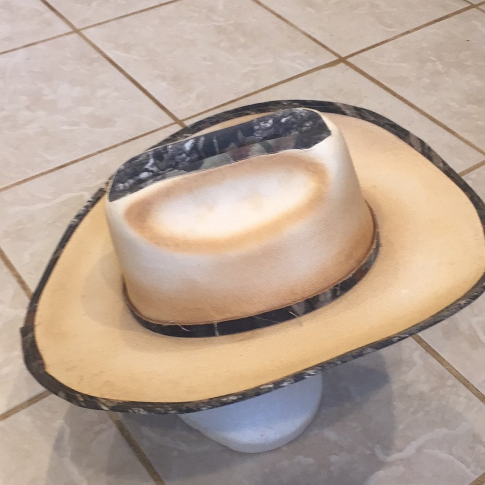 Cream Green color Double S brand Western Cowboy style Hat, in great condition - Picture 4 of 12